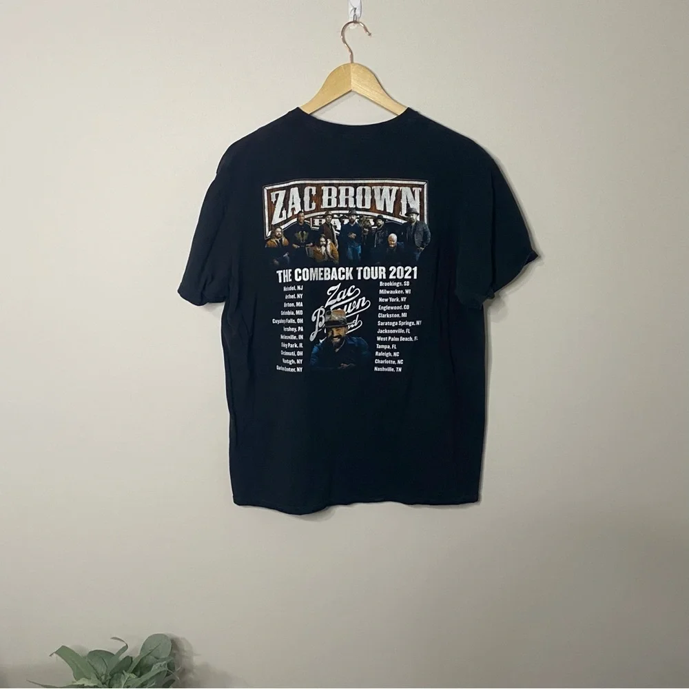 2021 Zac Brown Band Short Sleeve Country Concert T-shirt